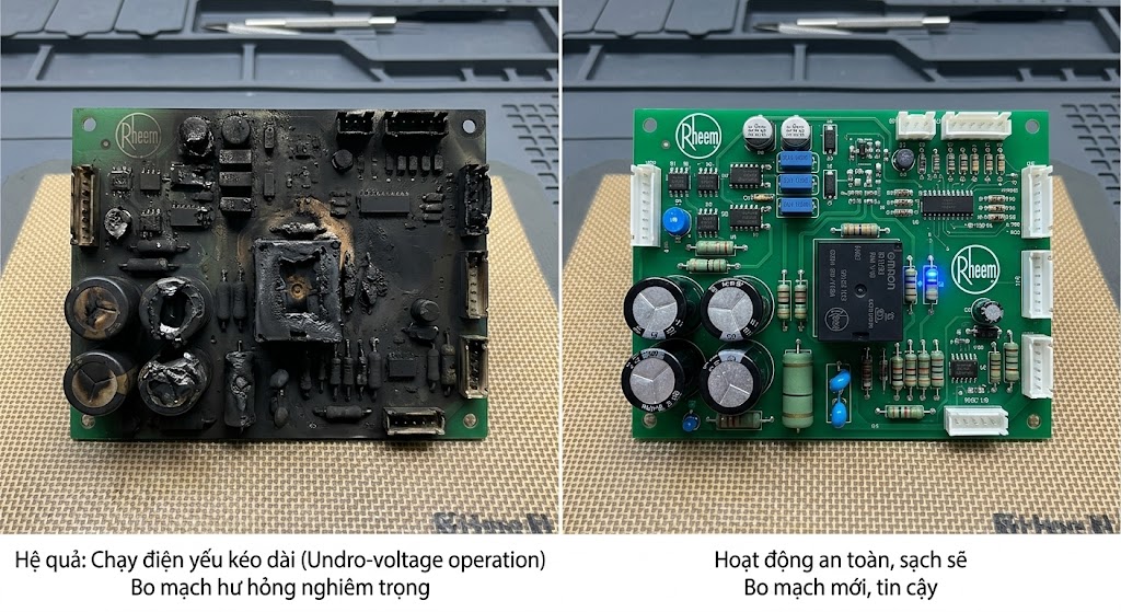Tac-dong-cua-dien-ap-yeu-den-tuoi-tho-may-nen-Heat-Pump